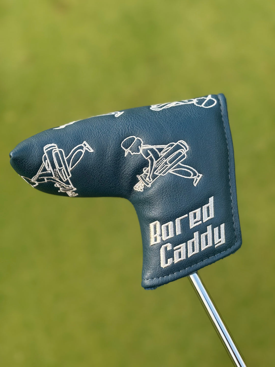 Navy Bored Caddy Logo Putter Cover