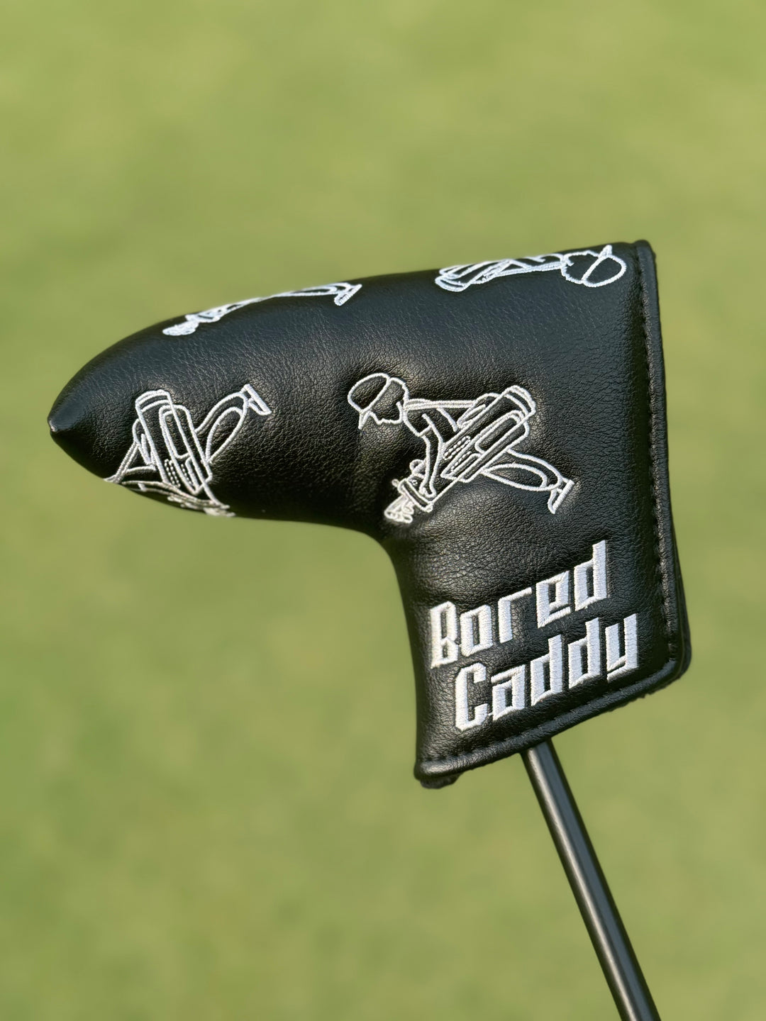 Black Bored Caddy Logo Putter Cover